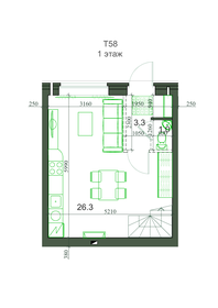 56 м², 3-комнатная квартира 5 432 000 ₽ - изображение 27