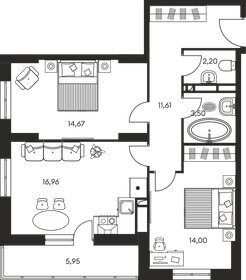 69,6 м², 3-комнатная квартира 10 100 000 ₽ - изображение 54