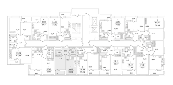 40 м², 1-комнатная квартира 9 200 000 ₽ - изображение 64