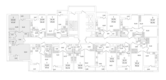 62,3 м², 2-комнатная квартира 10 000 000 ₽ - изображение 82