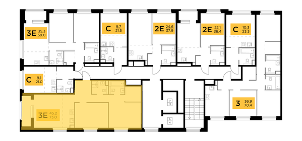 104 м², 3-комнатная квартира 16 950 000 ₽ - изображение 100