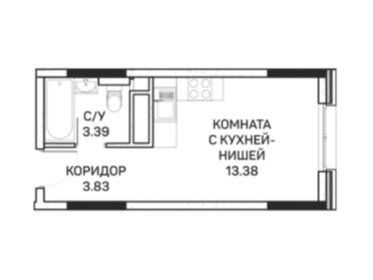 Квартира 20,6 м², студия - изображение 1