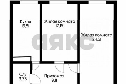 Квартира 68 м², 2-комнатная - изображение 1