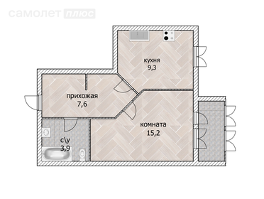 28,9 м², 1-комнатная квартира 2 850 000 ₽ - изображение 28