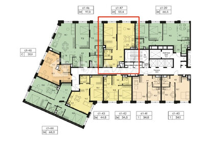 Квартира 55,4 м², 2-комнатная - изображение 1