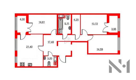 Квартира 101 м², студия - изображение 1