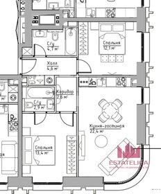 Квартира 62,7 м², 2-комнатная - изображение 1