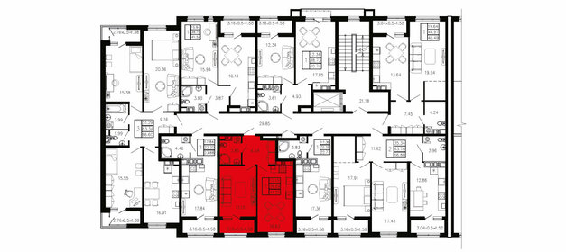 41,3 м², 1-комнатная квартира 4 752 950 ₽ - изображение 42