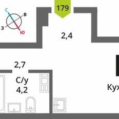 Квартира 38,8 м², 1-комнатная - изображение 2