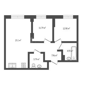 Квартира 66,5 м², 2-комнатная - изображение 1