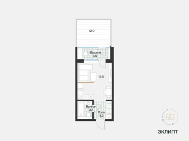 25,2 м², квартира-студия 4 390 000 ₽ - изображение 24