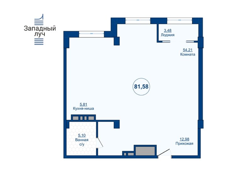 81,6 м², 3-комнатная квартира 9 790 800 ₽ - изображение 1