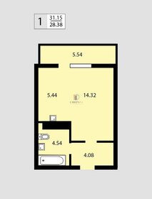 Квартира 31,2 м², студия - изображение 1