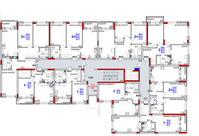 76 м², 3-комнатная квартира 6 150 000 ₽ - изображение 76