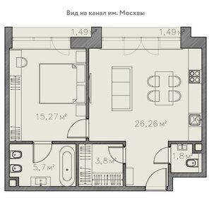 58,2 м², 1-комнатная квартира 26 595 960 ₽ - изображение 29