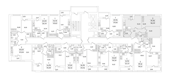 62,3 м², 2-комнатная квартира 8 350 000 ₽ - изображение 7