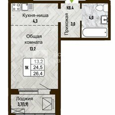 Квартира 26,4 м², студия - изображение 5