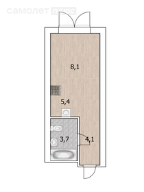 Квартира 21,3 м², 1-комнатная - изображение 1