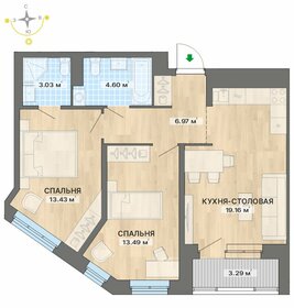 71,8 м², 2-комнатная квартира 6 100 000 ₽ - изображение 14