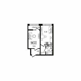 46,5 м², 1-комнатная квартира 5 680 000 ₽ - изображение 38