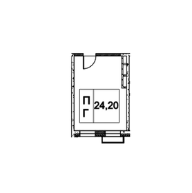 Квартира 24,2 м², студия - изображение 1