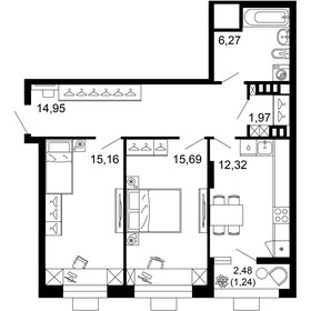 67,7 м², 2-комнатная квартира 11 695 104 ₽ - изображение 25