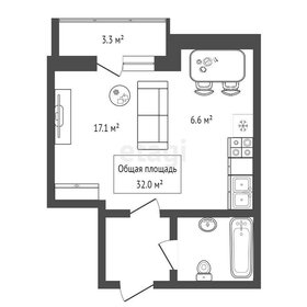 Квартира 32 м², студия - изображение 1