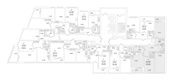 103,3 м², 3-комнатная квартира 18 700 000 ₽ - изображение 82