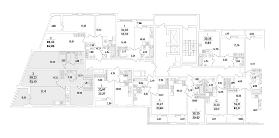 Квартира 92,4 м², 3-комнатная - изображение 2