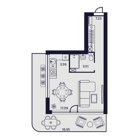 72,9 м², 1-комнатная квартира 13 129 200 ₽ - изображение 13