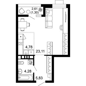 41 м², 2-комнатная квартира 8 600 000 ₽ - изображение 123