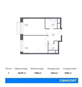 Квартира 36,4 м², 1-комнатная - изображение 1