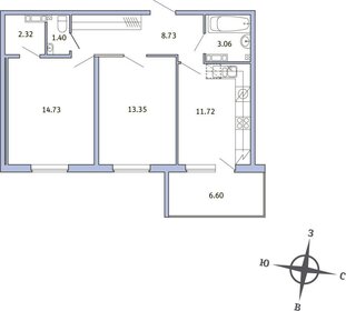 49,6 м², 2-комнатная квартира 12 366 810 ₽ - изображение 44