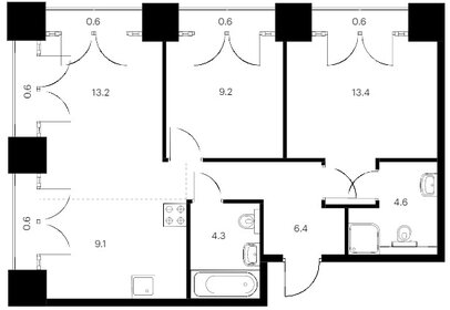 Квартира 63,2 м², 2-комнатная - изображение 1