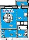 Квартира 22,9 м², студия - изображение 1