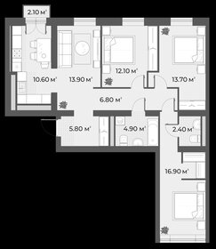 Квартира 87,7 м², 4-комнатная - изображение 1