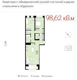 Квартира 98,6 м², 2-комнатная - изображение 1