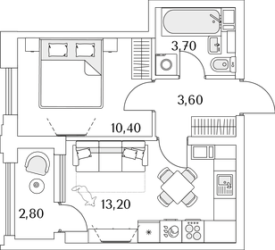 32,3 м², 1-комнатная квартира 9 347 987 ₽ - изображение 12