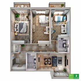 Квартира 108,5 м², 3-комнатная - изображение 1