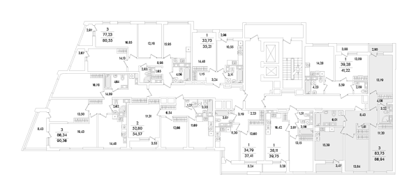 88,7 м², 3-комнатная квартира 21 740 000 ₽ - изображение 150