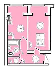 55 м², 3-комнатная квартира 4 350 000 ₽ - изображение 85