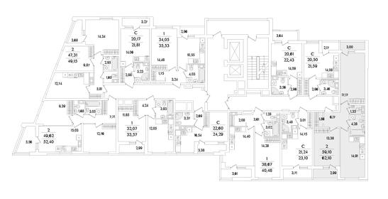 Квартира 62,1 м², 2-комнатная - изображение 2