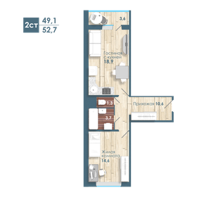 42 м², 2-комнатная квартира 5 000 000 ₽ - изображение 33