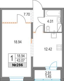 43 м², 1-комнатная квартира 10 523 879 ₽ - изображение 117