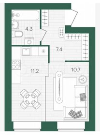 Квартира 33 м², студия - изображение 1