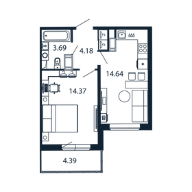 37 м², 1-комнатная квартира 7 500 000 ₽ - изображение 89