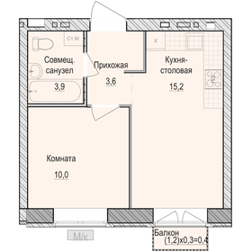 29,9 м², 1-комнатная квартира 1 650 000 ₽ - изображение 38