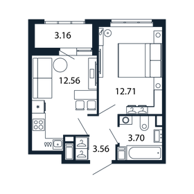 31,9 м², 1-комнатная квартира 7 488 194 ₽ - изображение 61