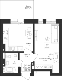 36,2 м², 1-комнатная квартира 6 874 200 ₽ - изображение 87
