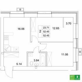 52,6 м², 2-комнатная квартира 8 965 000 ₽ - изображение 84